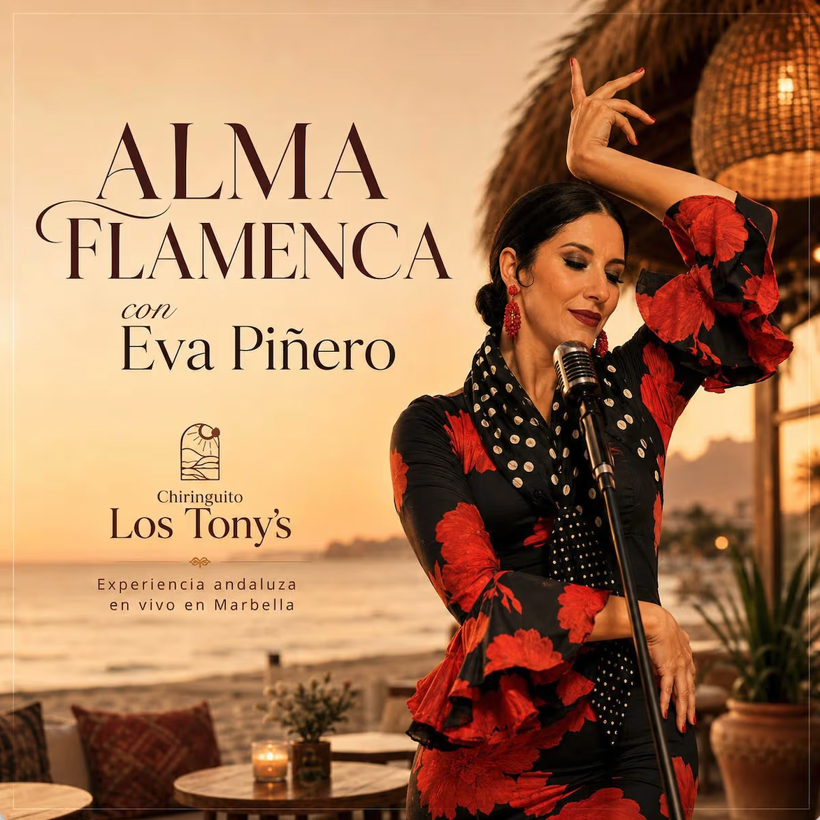 Alma Flamenca con Eva Piñero: flamenco en directo junto al mar en Marbella
