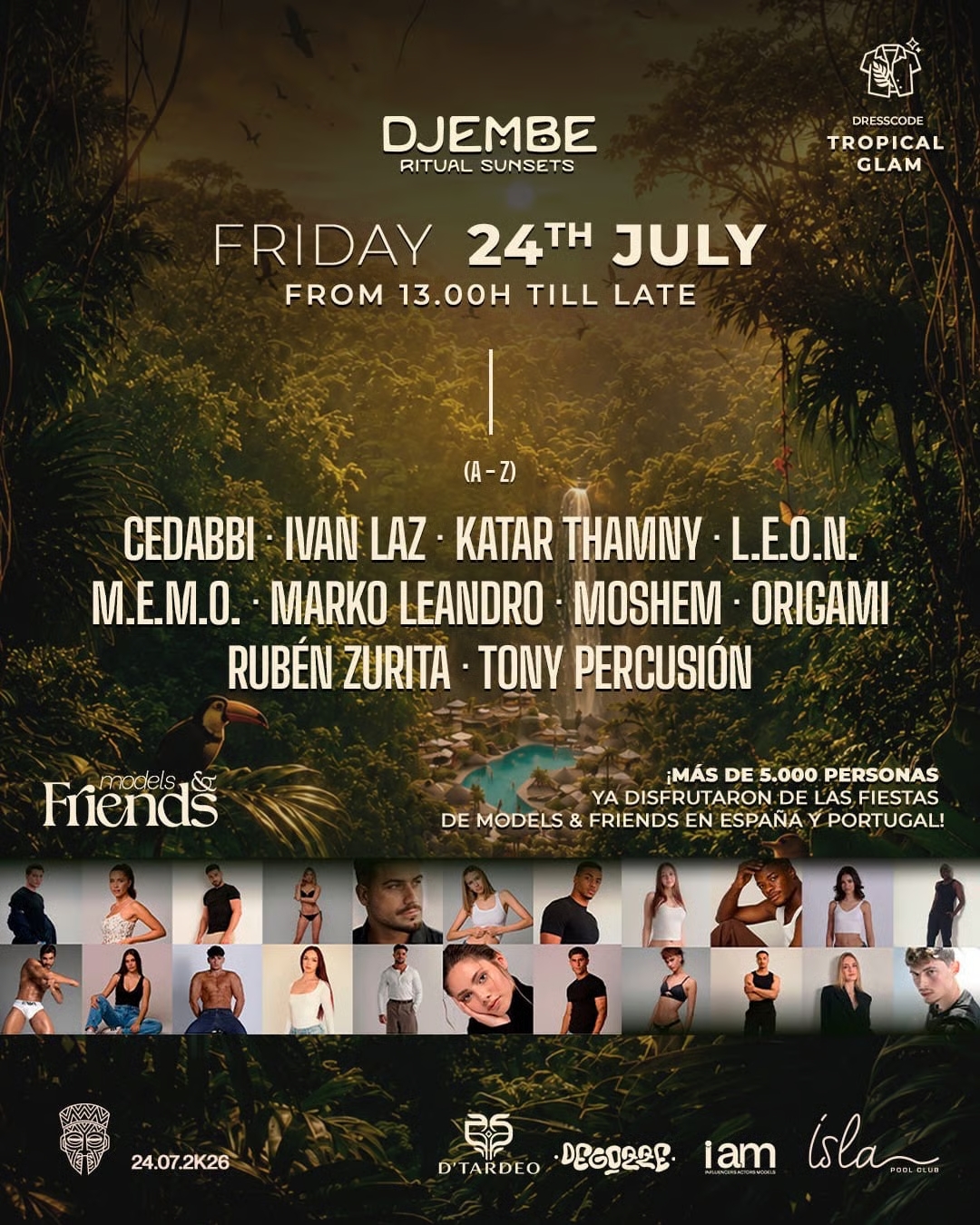 DJEMBE Ritual Sunsets llega a Málaga con una pool party de afro house en Isla Pool Club