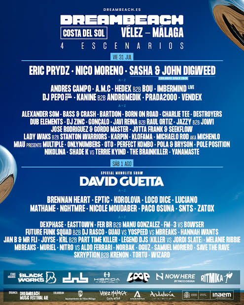 Dreambeach Costa del Sol aterriza en Vélez-Málaga con David Guetta, Eric Prydz y cuatro escenarios de electrónica