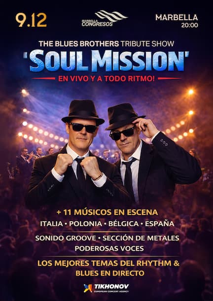 Blues Brothers Tribute “Soul Mission” in Málaga and Marbella