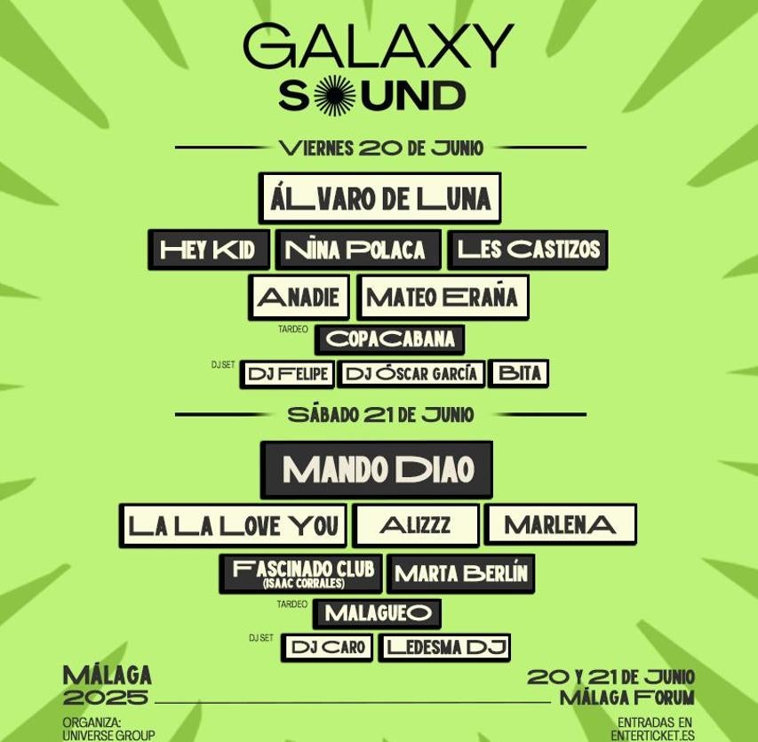Galaxy Sound completa el espectacular cártel de su nueva edición