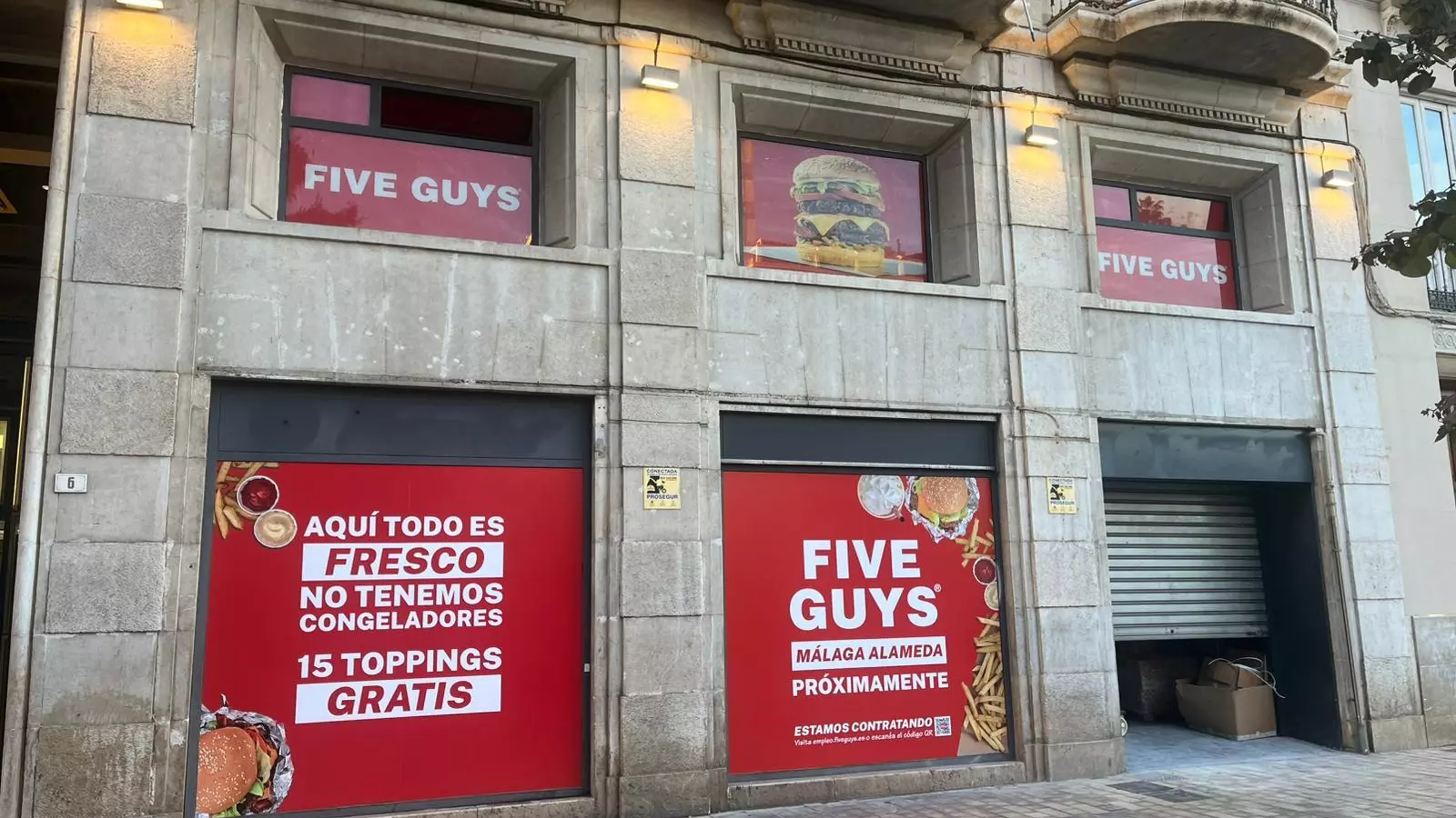 Es la favorita de Barack Obama y abrirá en pleno centro de Málaga: la hamburguesería Five Guys ultima su apertura