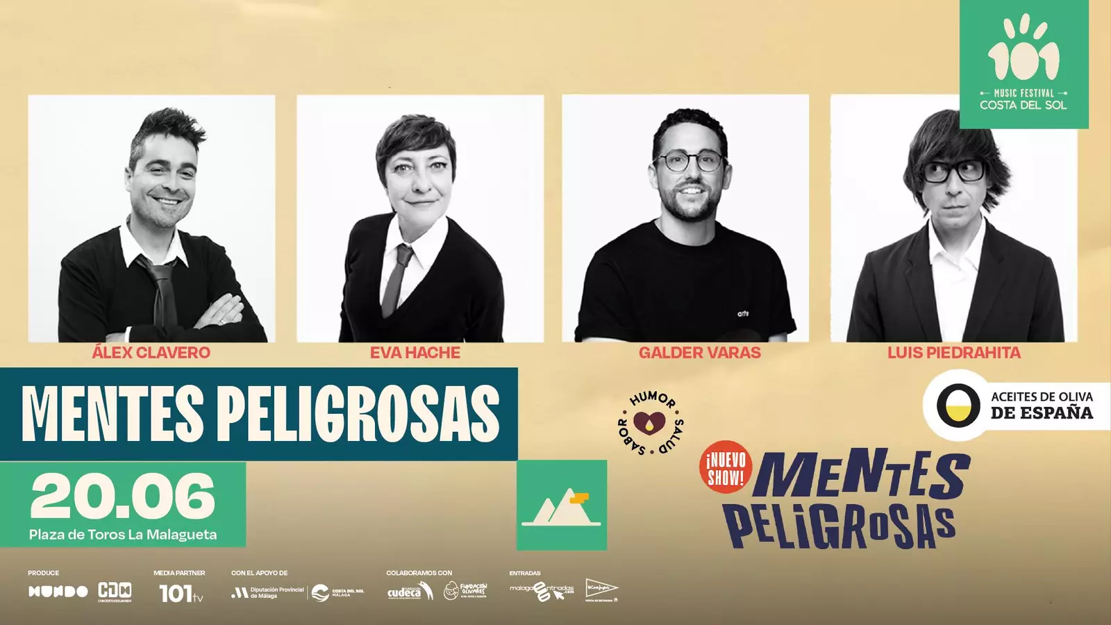 Llega este verano a Málaga el show más delirante que reúne a los cuatro cómicos del momento: fecha y entradas para 'Mentes Peligrosas'