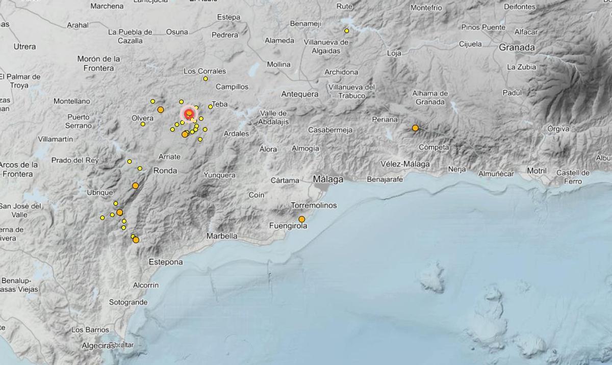 Terremotos en Málaga: registran cuatro en Cañete la Real y uno en Benalmádena