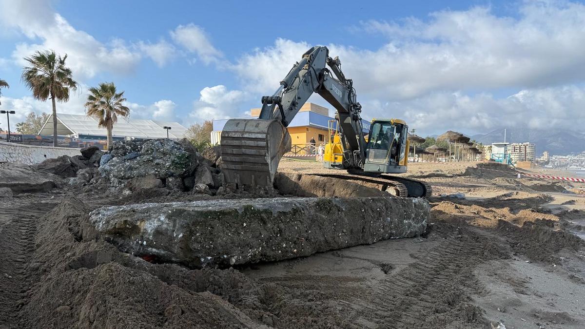 El Gobierno inicia la segunda fase de las obras de emergencia en las playas de Málaga por el tren de borrascas: ¿dónde se está actuando?