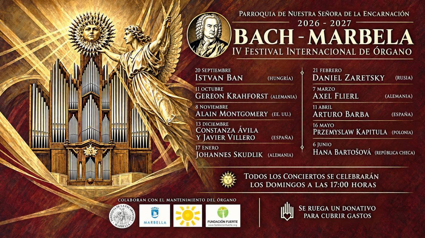 Bach Marbella Organ Festival Comes to the Church of the Encarnación This Sunday
