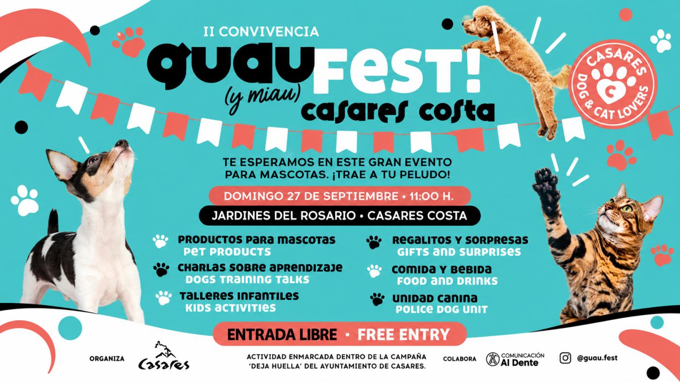 Guau Fest Returns to Casares Costa with Free Activities for Dogs and Families