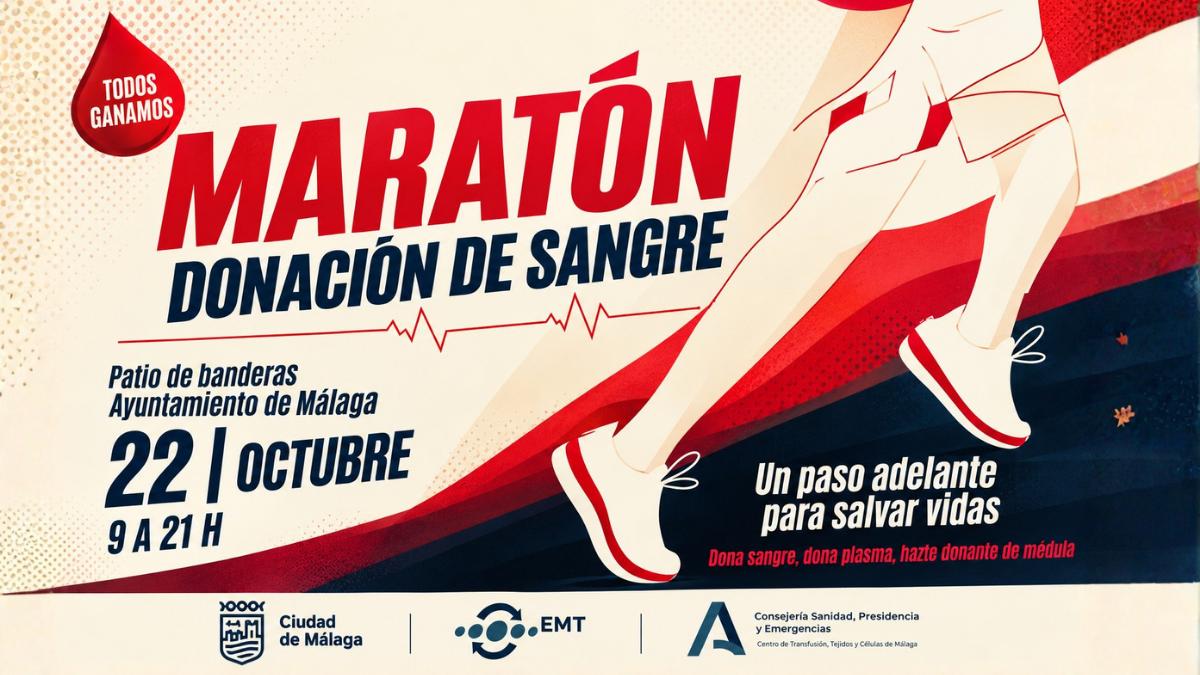 Málaga celebra este jueves una maratón de donación de sangre durante 12 horas seguidas