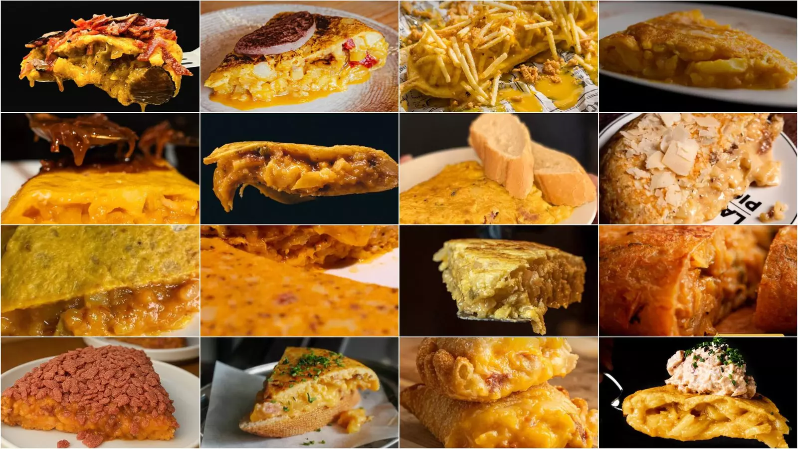 Todos los tipos de tortillas de patatas que podrás probar en The Best Tortilla Málaga hasta el 22 de junio