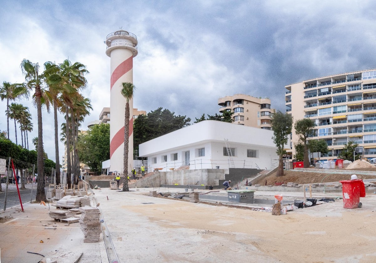 Las obras del faro de Marbella entran en su recta final