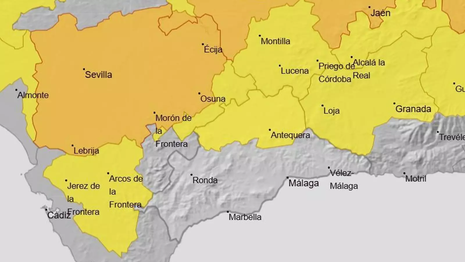 Aviso amarillo por calor este miércoles en Antequera