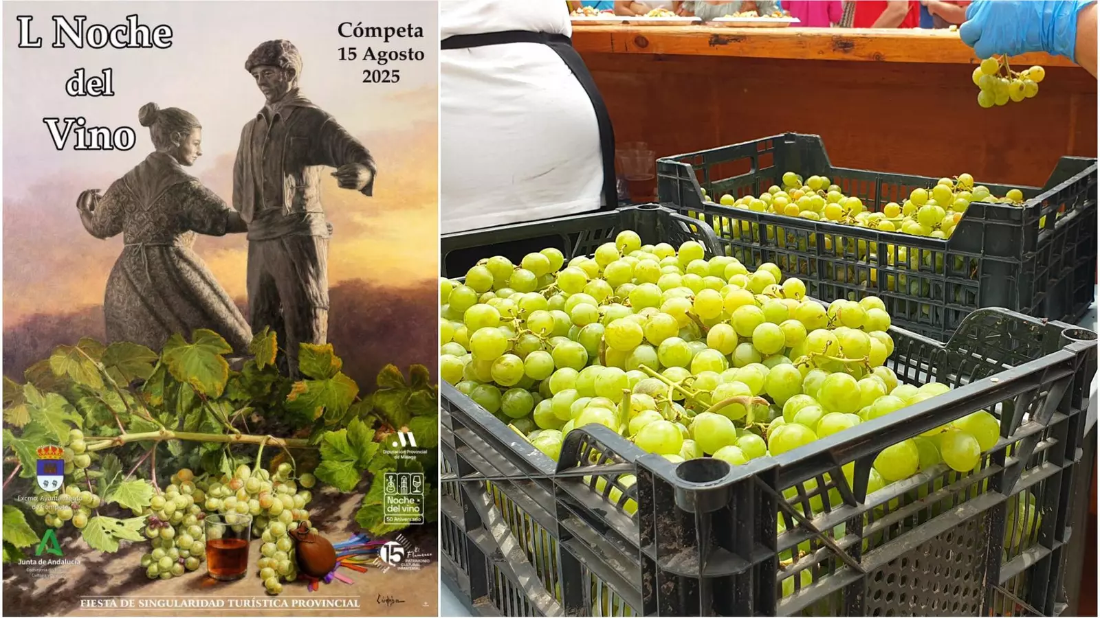 Medio siglo de historia para una de las fiestas más singulares de Málaga: este viernes, la Noche del Vino de Cómpeta