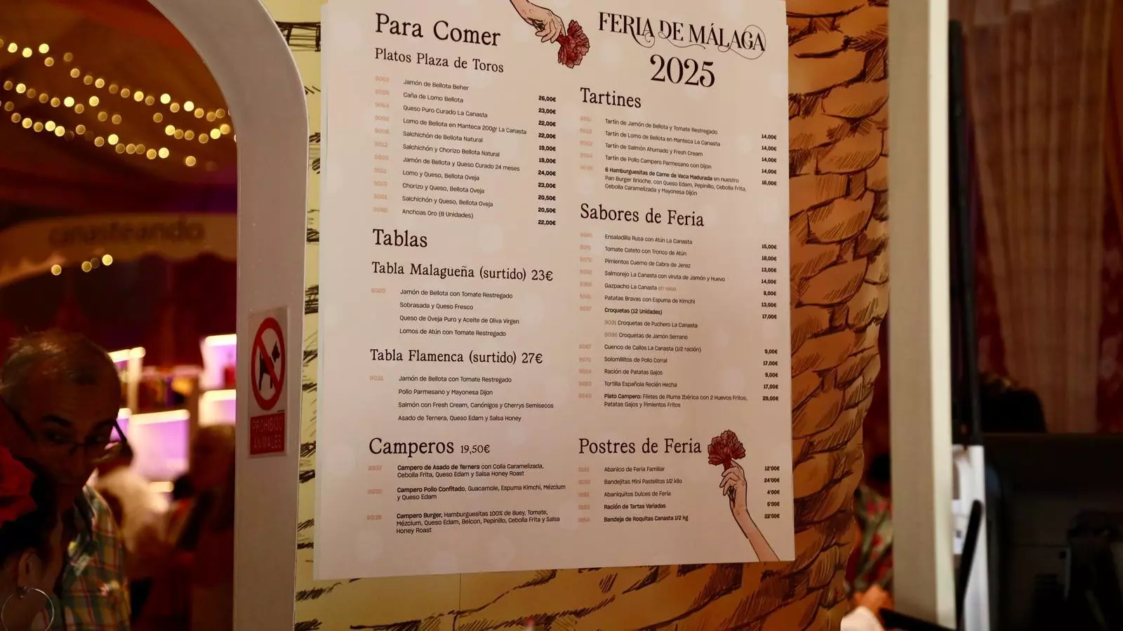 Precios de la Feria de Málaga 2025: desde una tapa con caña a 2,90 hasta un campero por 19,50 euros