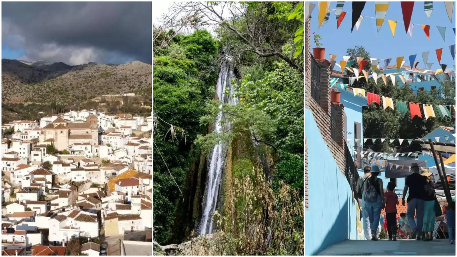 El ‘triángulo misterioso’ de Málaga pueblos con cascadas de 20 metros, casas azules y leyendas de oro
